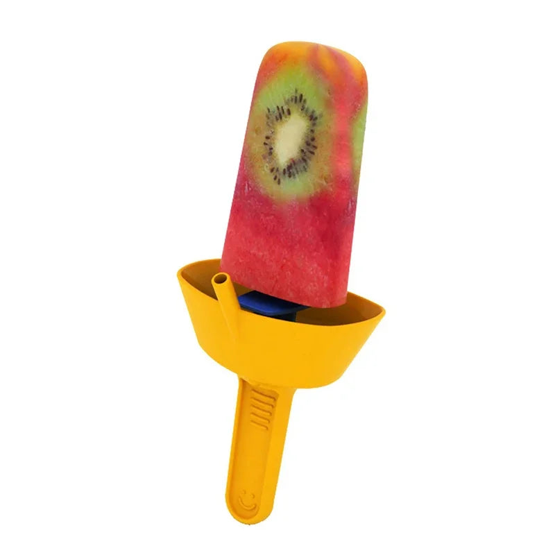 New Drip-Proof Popsicle Rack Drip Free Ice Holder No Mess Free Frozen Treats Rack Popsicle Holder with Straw for Kids Ice Cream