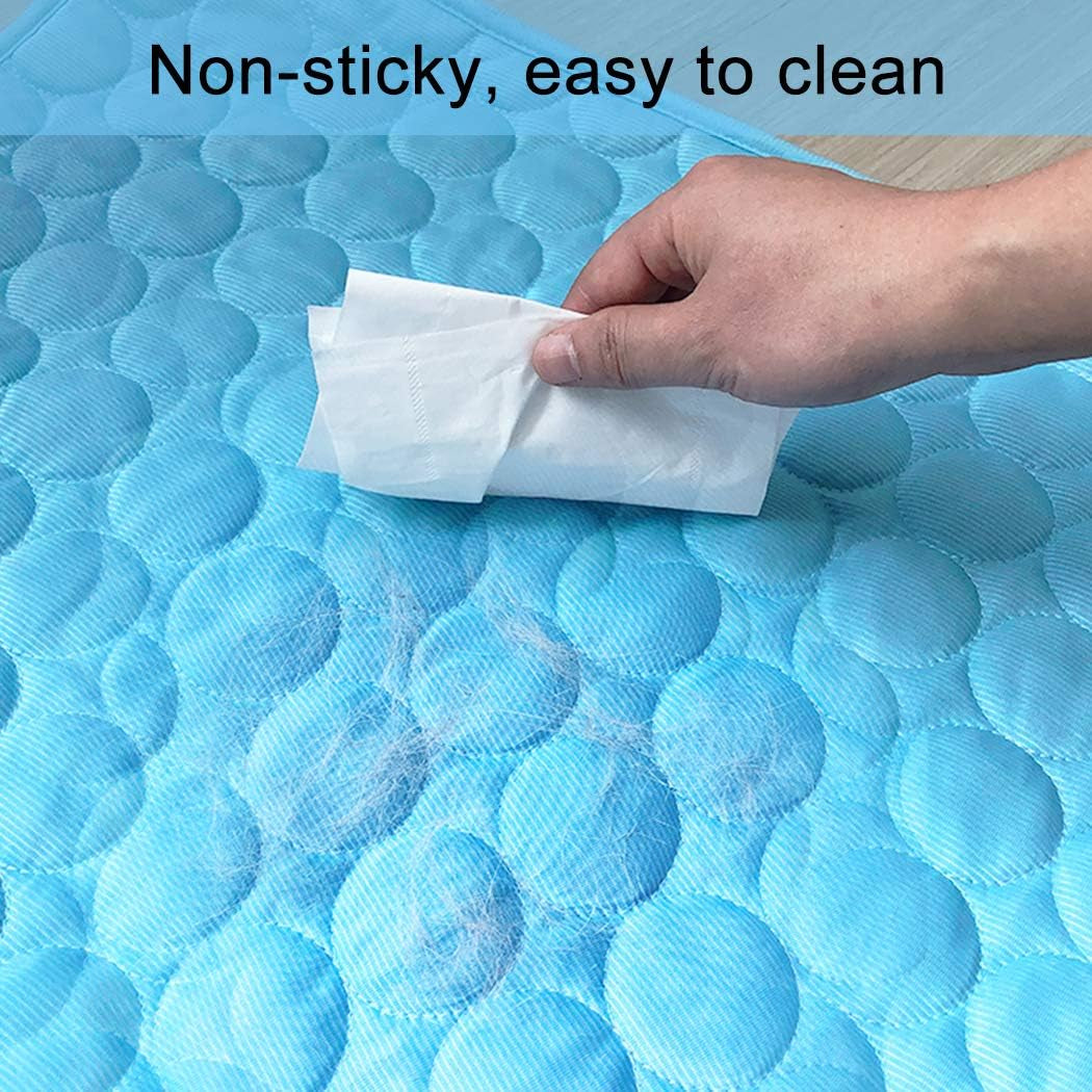 Pet Cooling Mat for Dogs and Cats, Mesh Fabric, 28X22In, Ice Silk Material, Washable, Convenient, Summer Gift