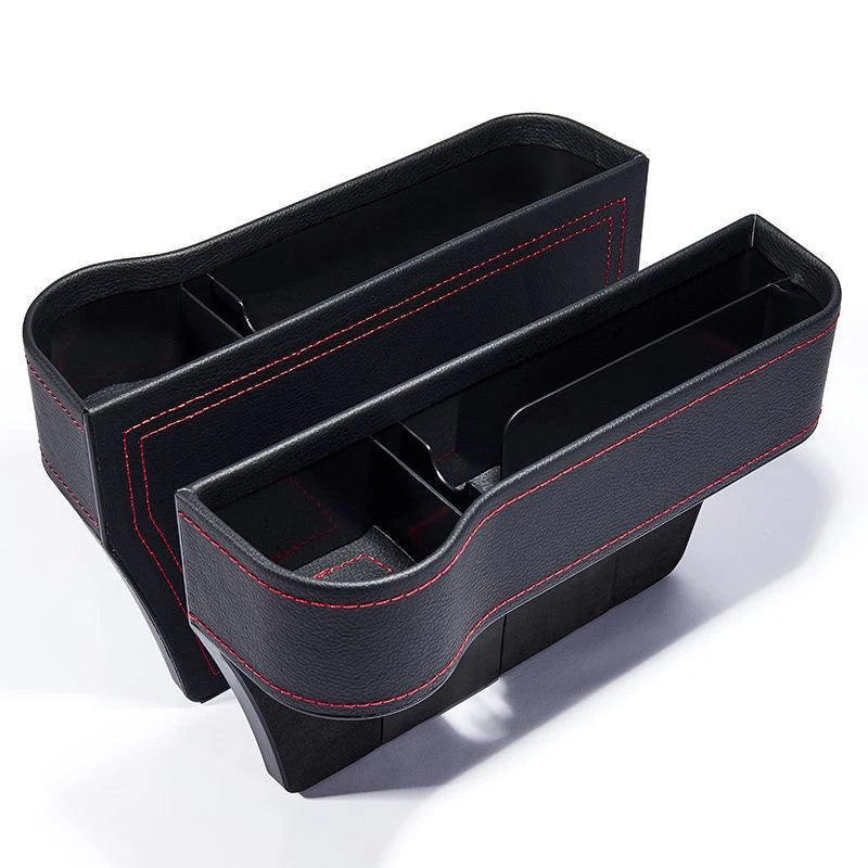 Leather Car Cup Holder Seat Organizer Holder Auto Seat Gap Storage Box Organizer